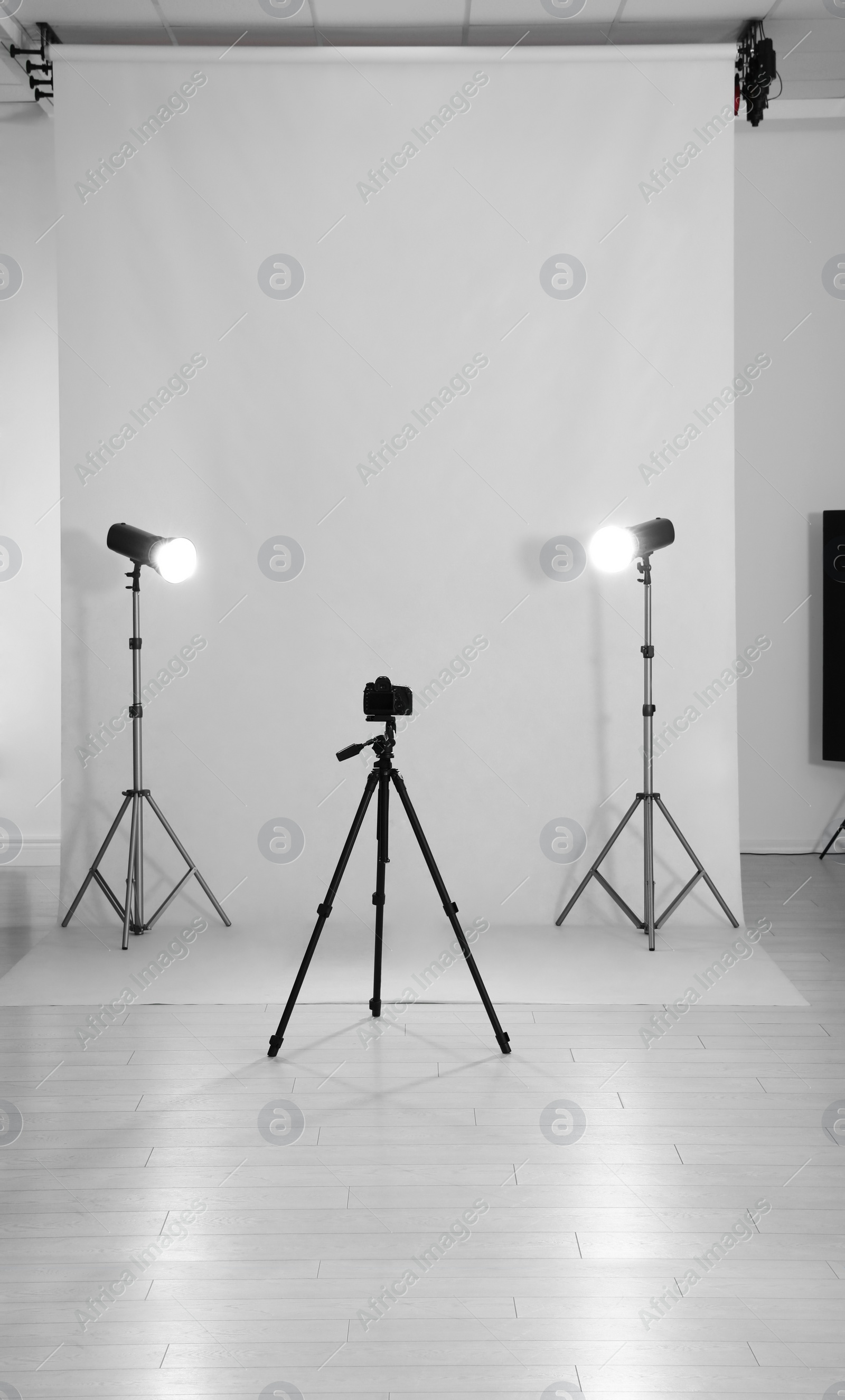 Photo of Photo studio interior with set of professional equipment