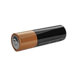 Image of New AA battery isolated on white. Dry cell