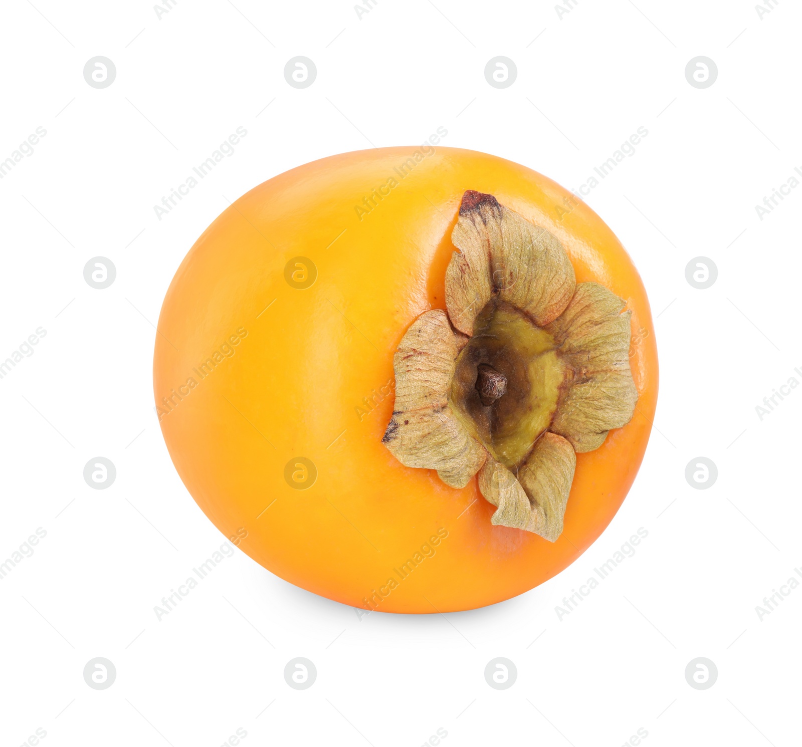 Photo of Delicious ripe juicy persimmon isolated on white