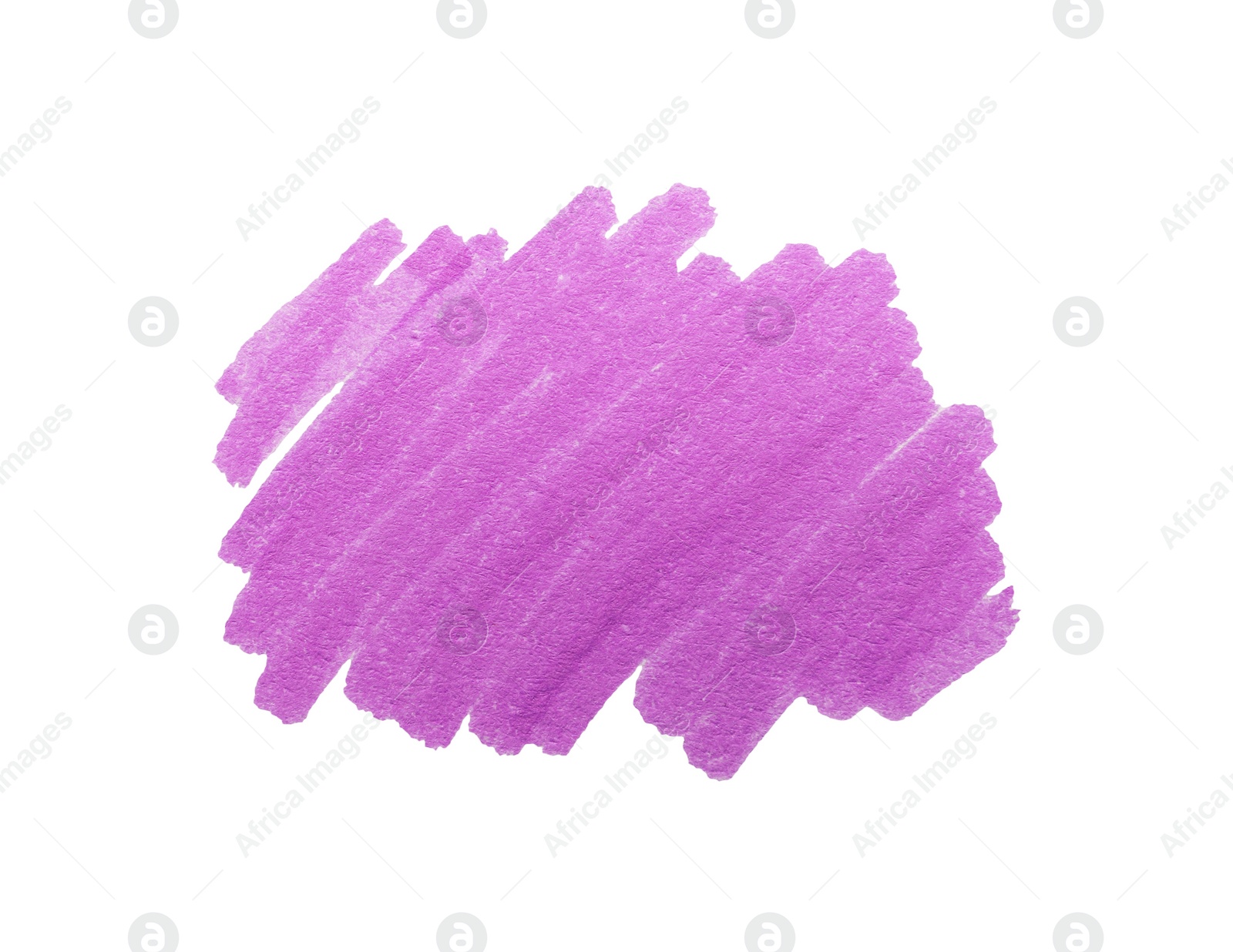 Photo of Stroke drawn with purple marker isolated on white, top view