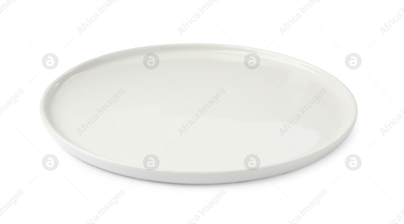 Photo of Beautiful empty ceramic plate isolated on white