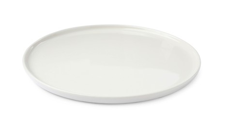 Photo of Beautiful empty ceramic plate isolated on white