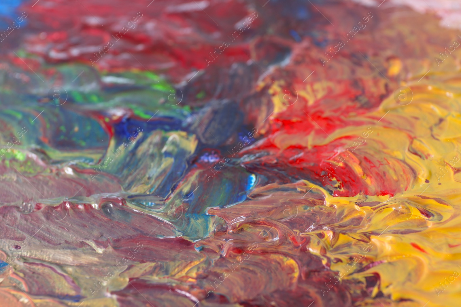 Photo of Abstract colorful artwork as background, closeup view