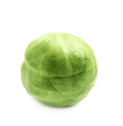 Photo of Fresh tasty Brussels sprout on white background