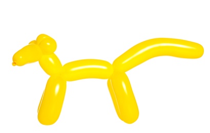 Photo of Animal figure made of modelling balloon on white background
