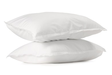 Photo of Two new soft pillows isolated on white