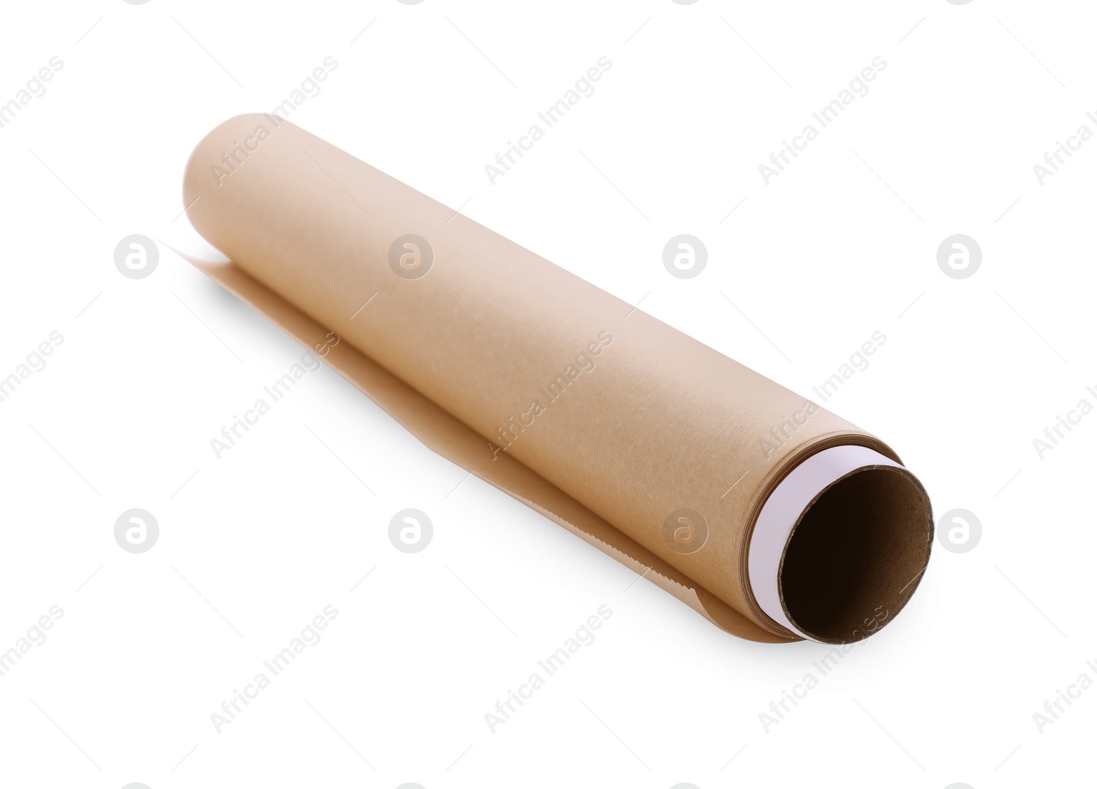 Photo of Roll of baking paper isolated on white