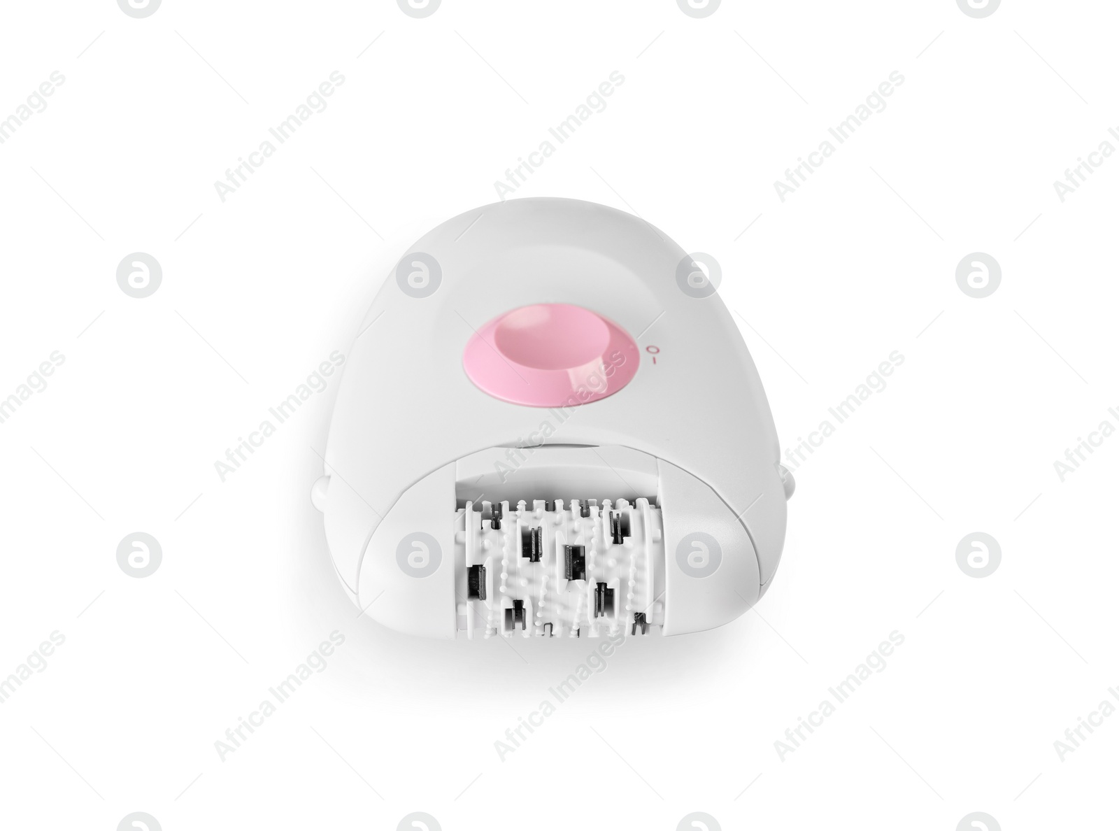 Photo of Modern epilator isolated on white. Hair removal