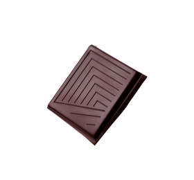 Photo of Piece of delicious dark chocolate bar isolated on white
