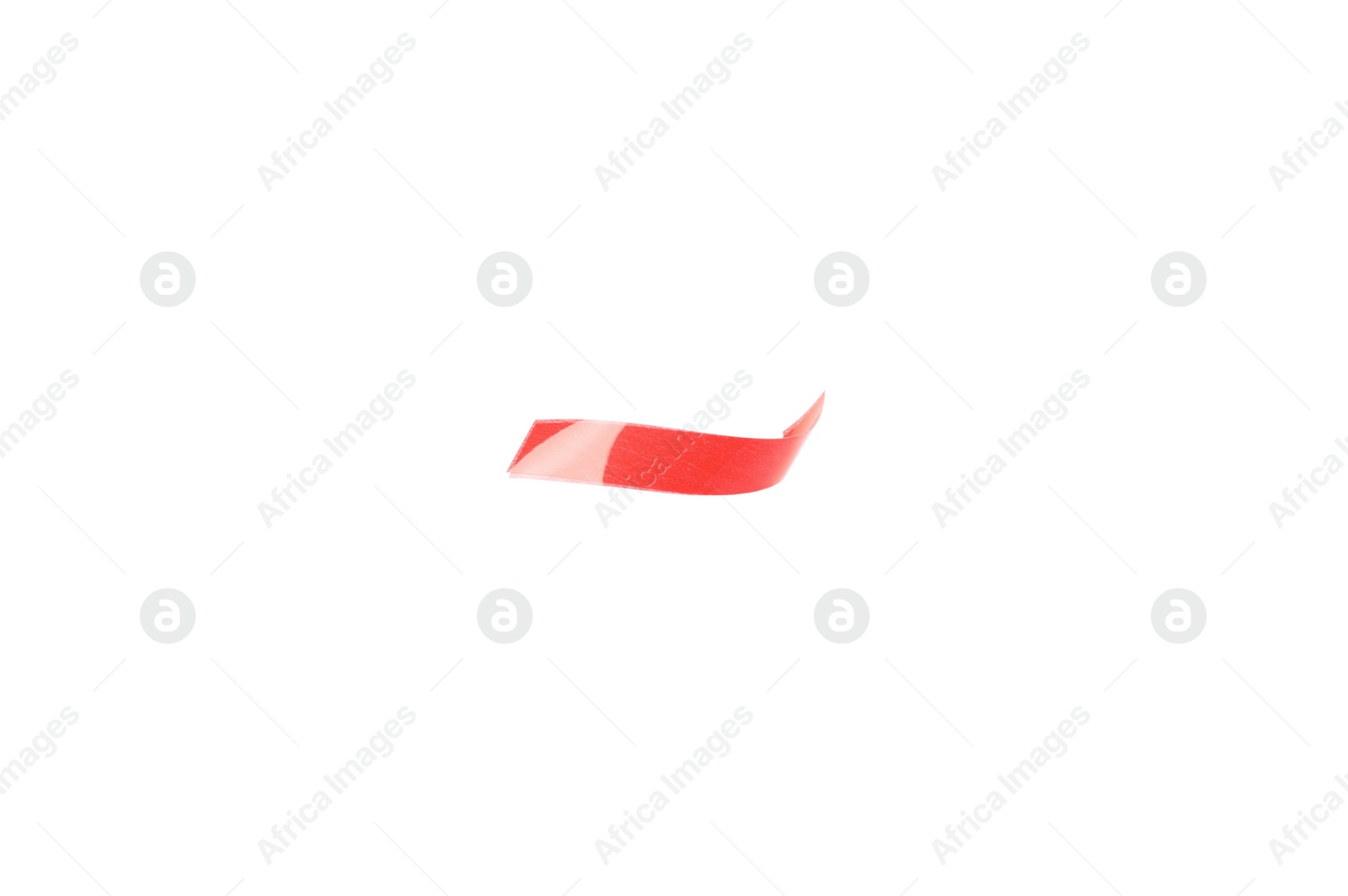 Photo of Piece of red confetti isolated on white