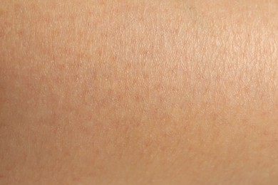 Texture of clean human skin, closeup view