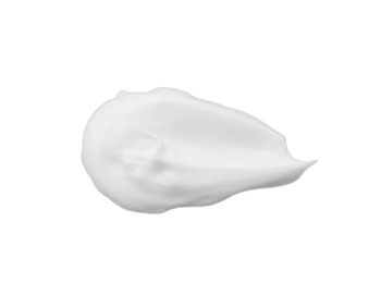 Photo of Sample of natural body cream on white background