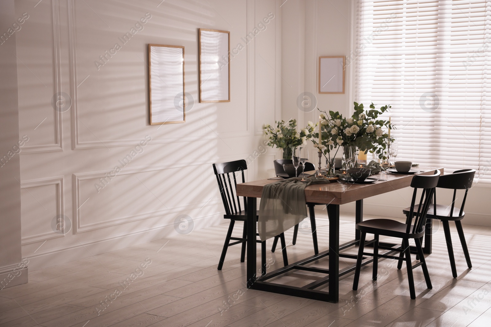 Photo of Festive table setting with beautiful tableware and decor indoors