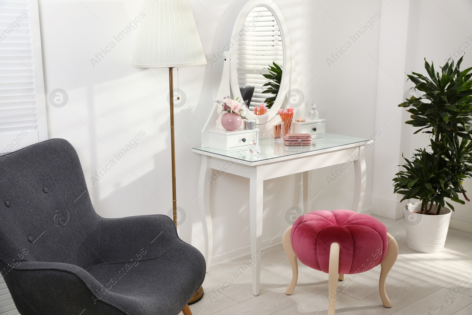 Photo of Stylish room interior with elegant dressing table