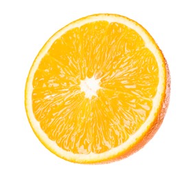 Half of fresh ripe orange isolated on white