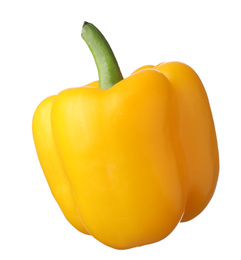 Photo of Raw yellow bell pepper isolated on white