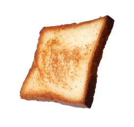 Photo of Piece of fresh toast bread isolated on white