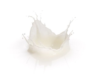 Photo of Splash of fresh milk isolated on white