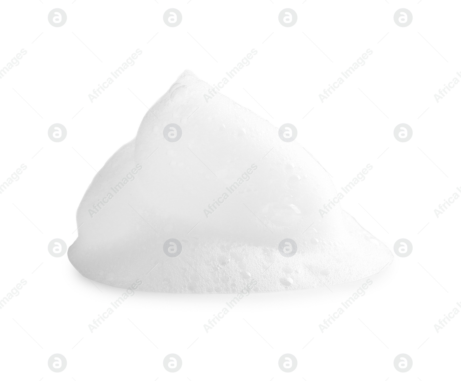 Photo of Sample of cosmetic foam on white background