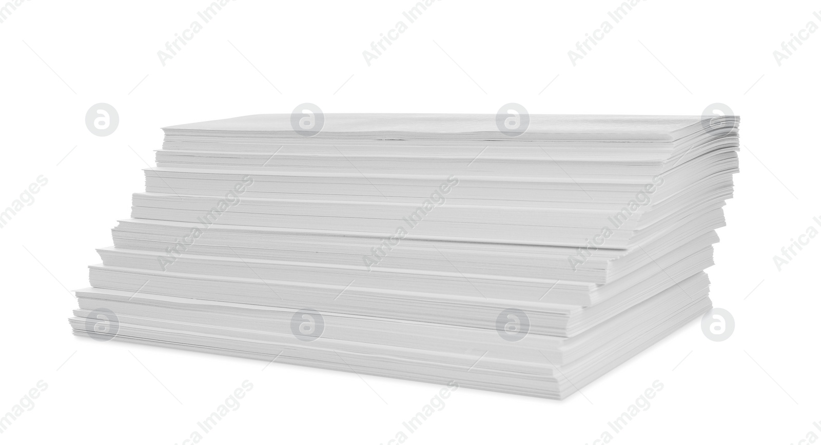 Photo of Stack of paper sheets isolated on white