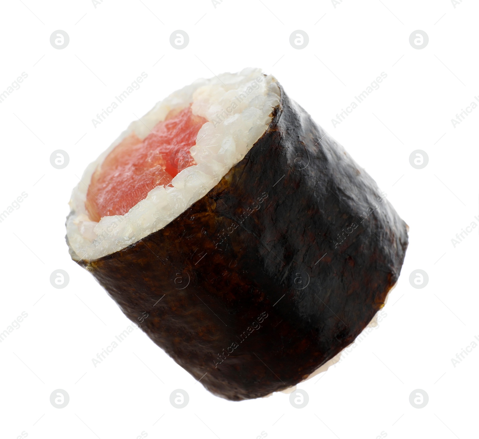 Photo of Sushi roll with tuna isolated on white