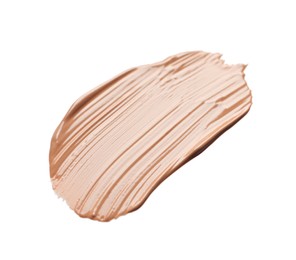 Swatch of liquid skin foundation isolated on white