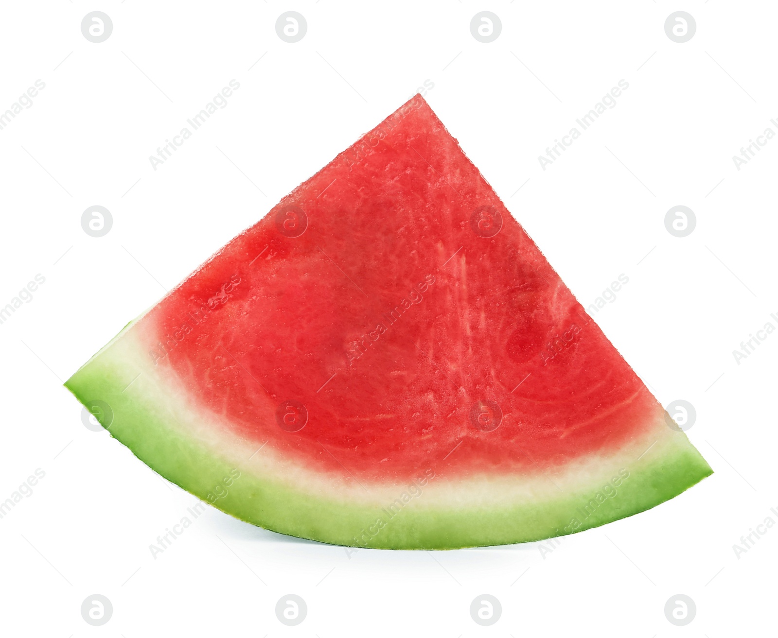 Image of Slice of delicious ripe seedless watermelon isolated on white