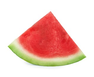 Image of Slice of delicious ripe seedless watermelon isolated on white