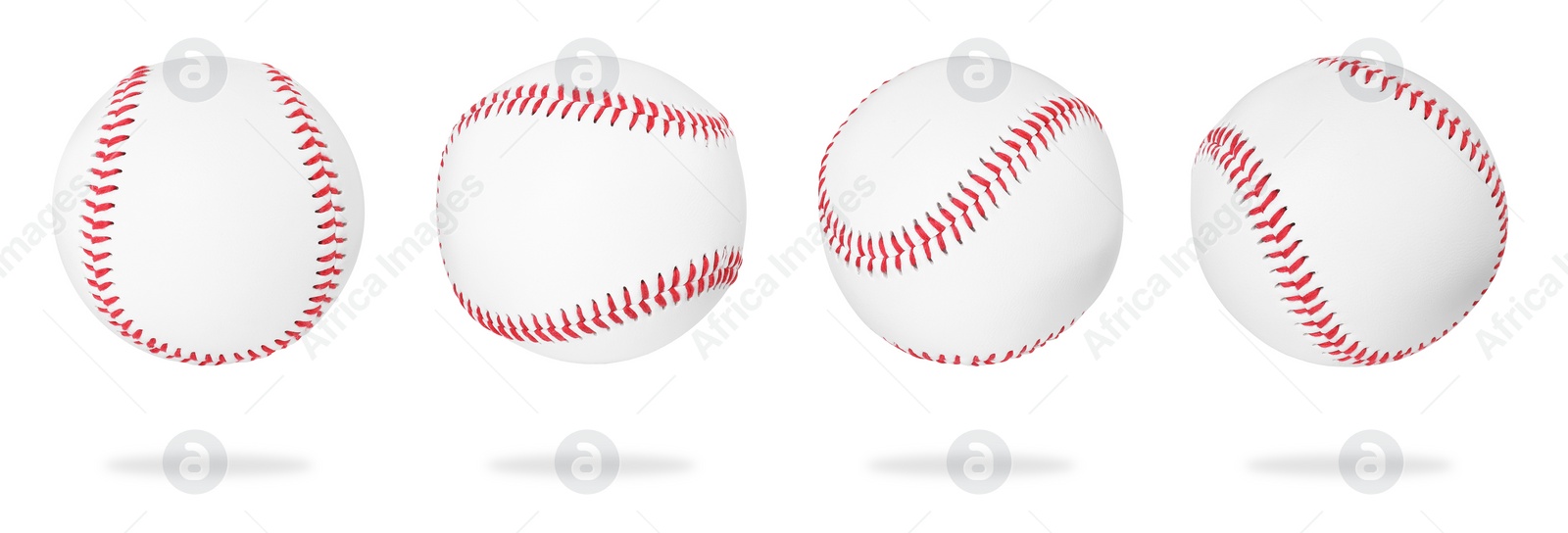 Image of Baseball ball isolated on white, different sides