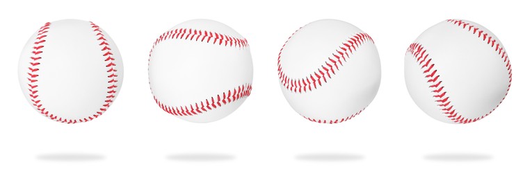 Image of Baseball ball isolated on white, different sides