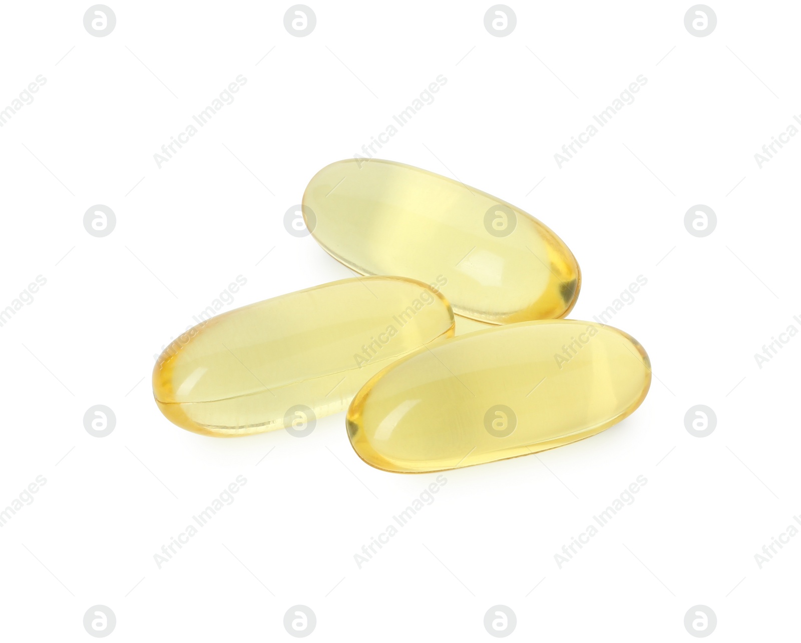 Photo of Vitamin capsules isolated on white. Health supplement