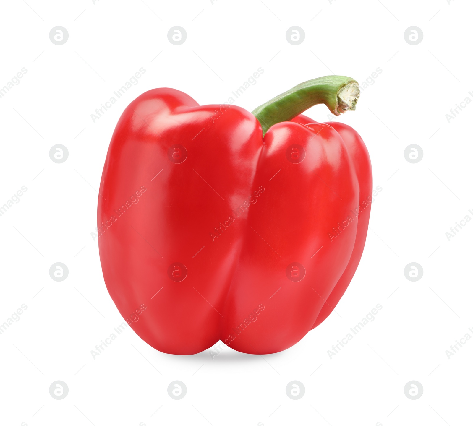 Photo of Ripe red bell pepper isolated on white