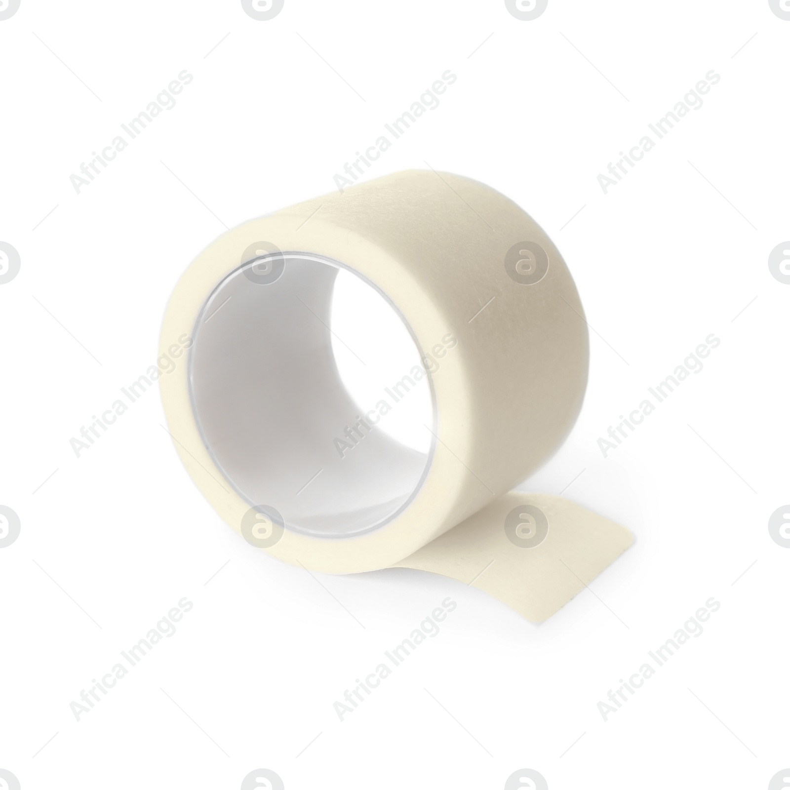 Medical sticking plaster roll isolated on white Photo of Medical sticking plaster roll isolated on white
