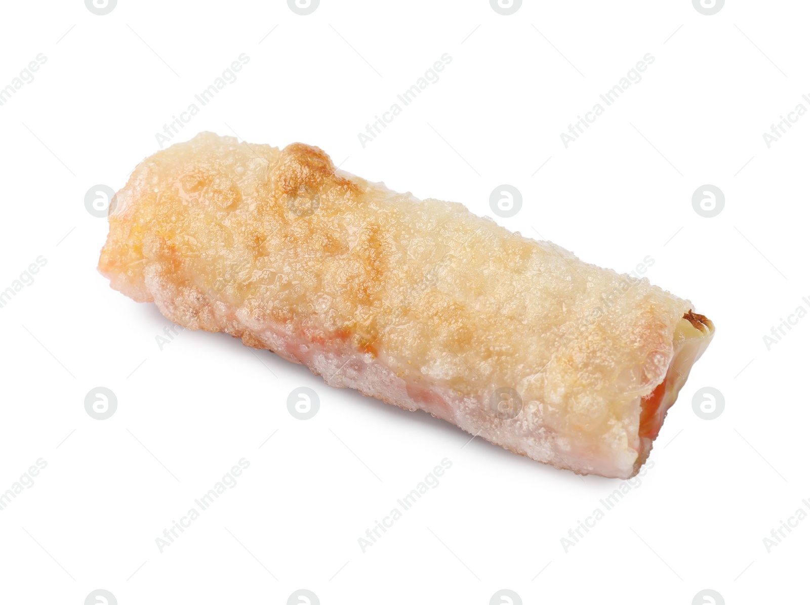 Photo of Delicious fried spring roll isolated on white