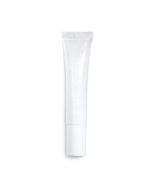 Tube of hand cream isolated on white, top view