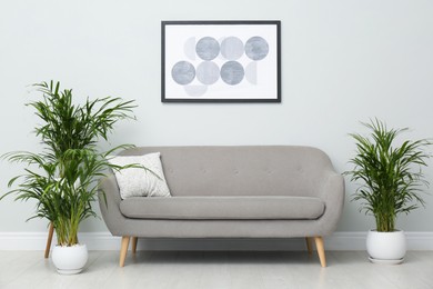 Photo of Exotic house plants with comfortable couch in room interior