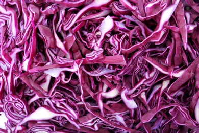 Texture of chopped red cabbage as background