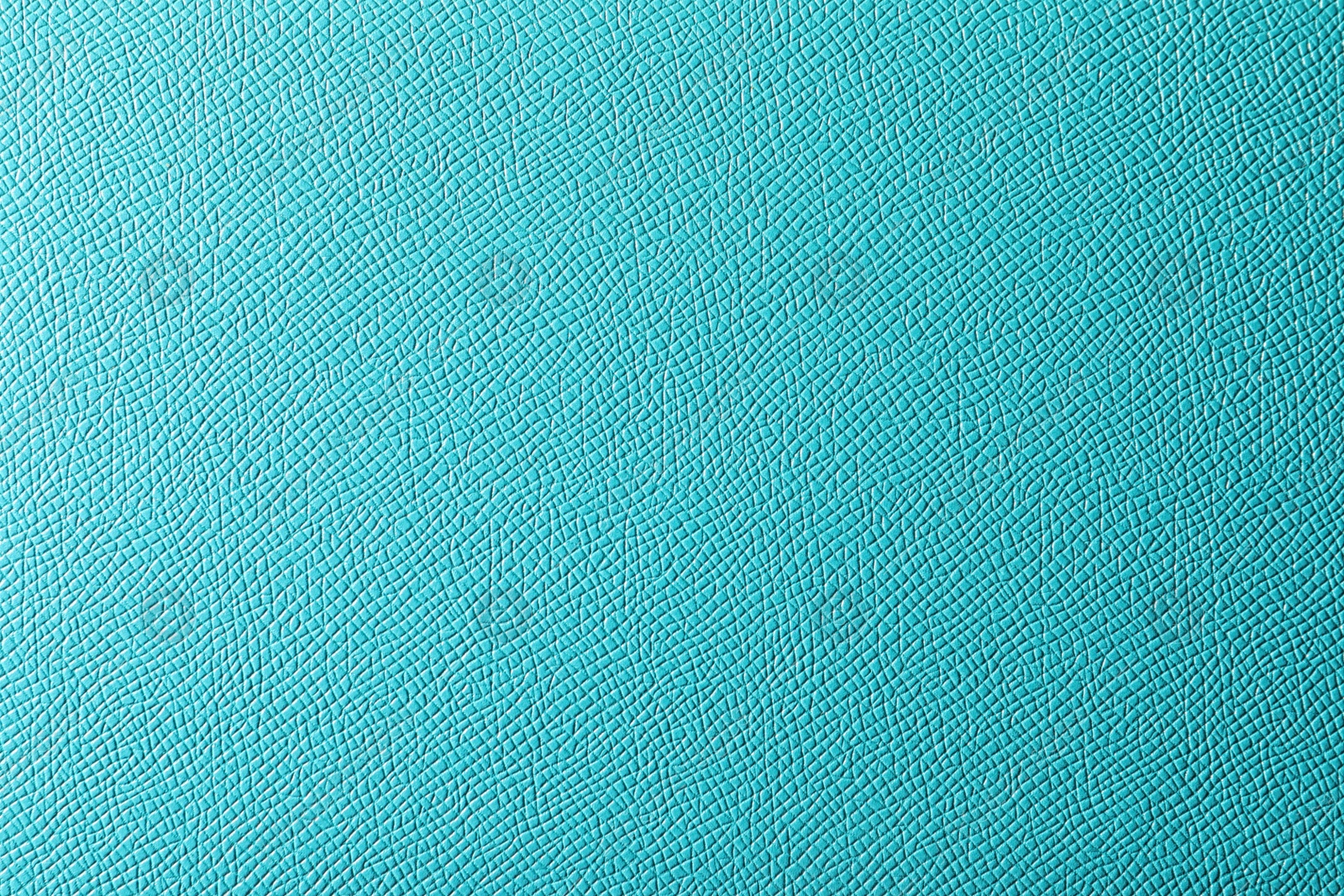 Photo of Texture of turquoise leather as background, closeup