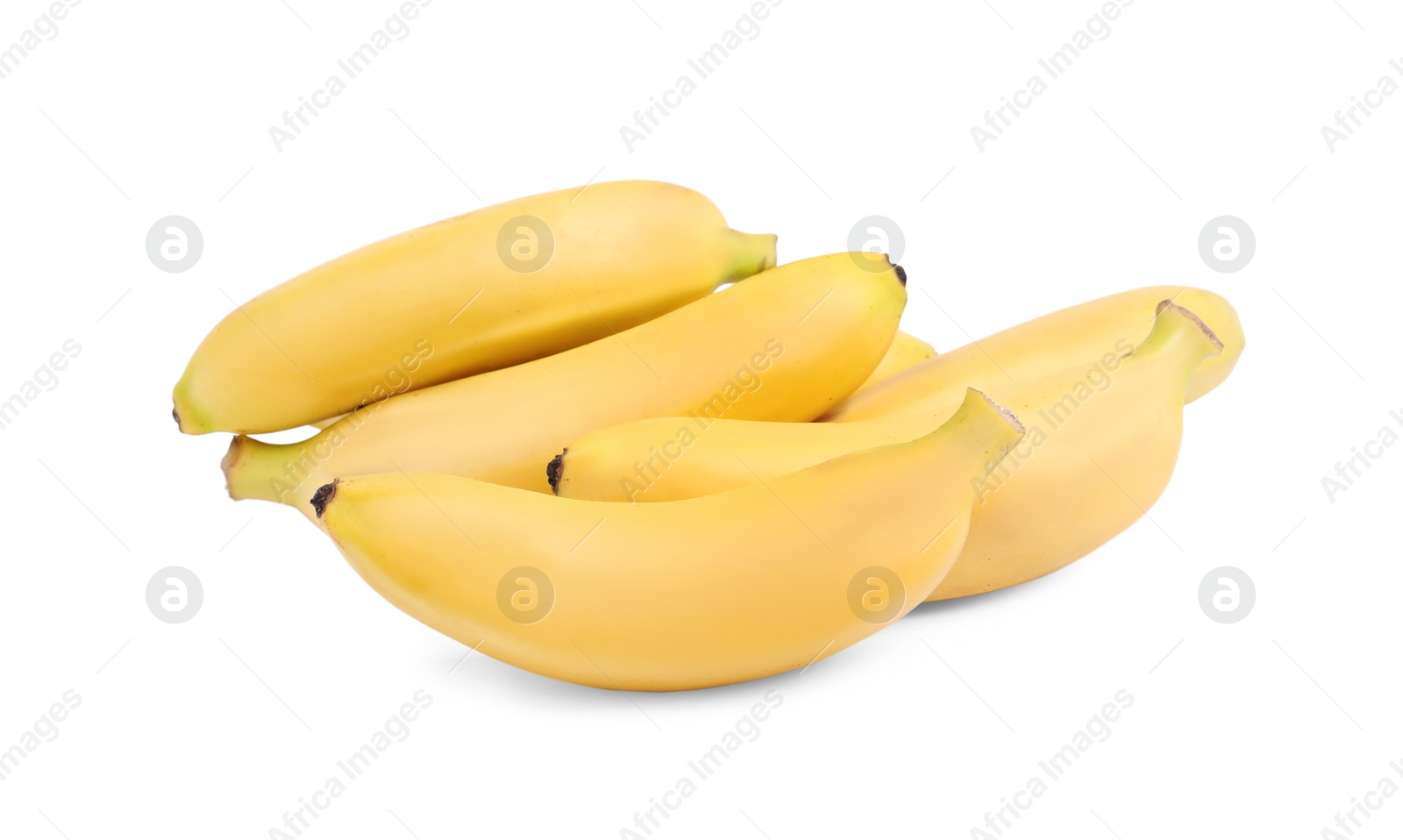 Photo of Sweet ripe baby bananas isolated on white