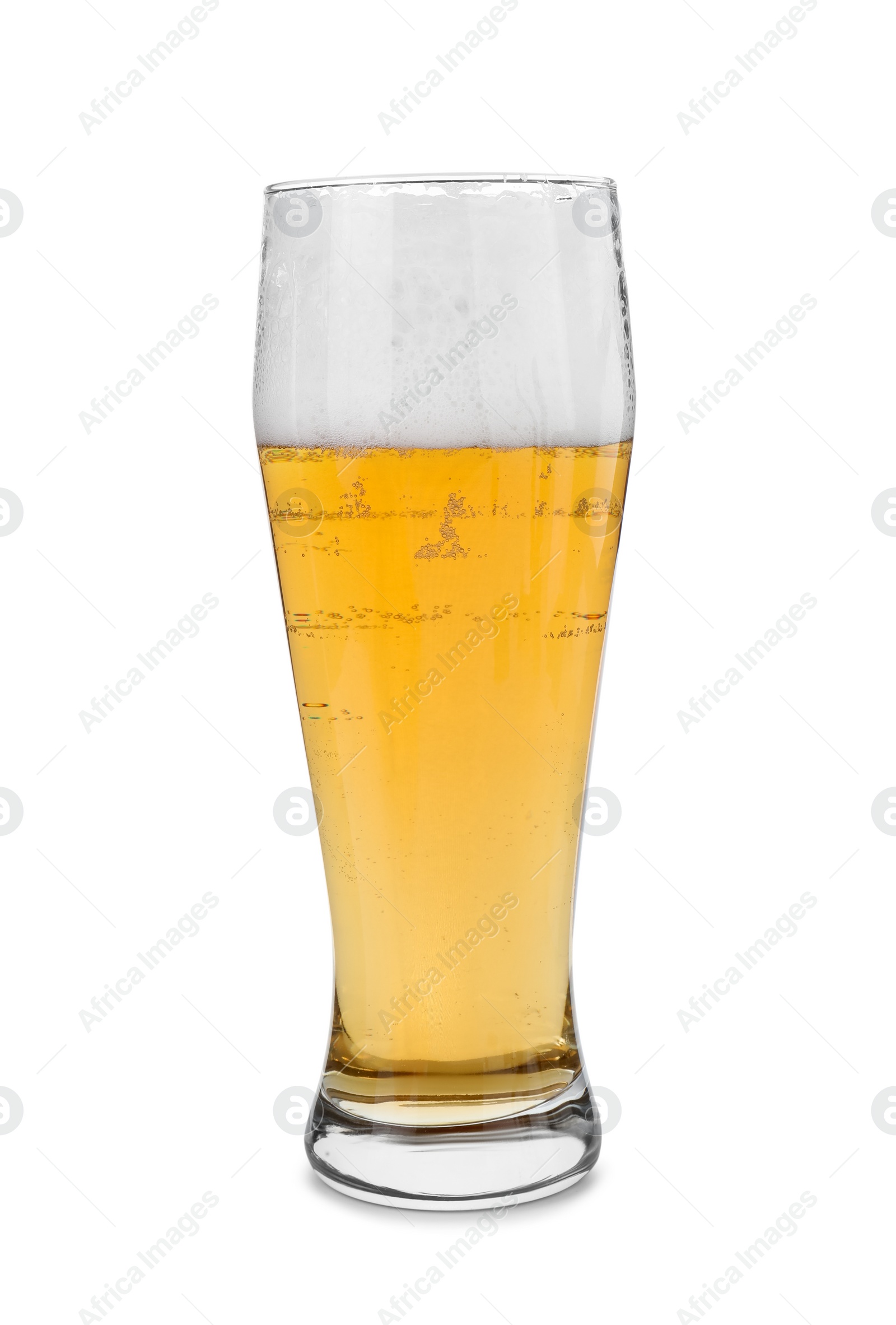 Photo of Full glass of beer isolated on white