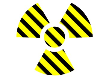 Radioactive sign isolated on white. Hazard symbol