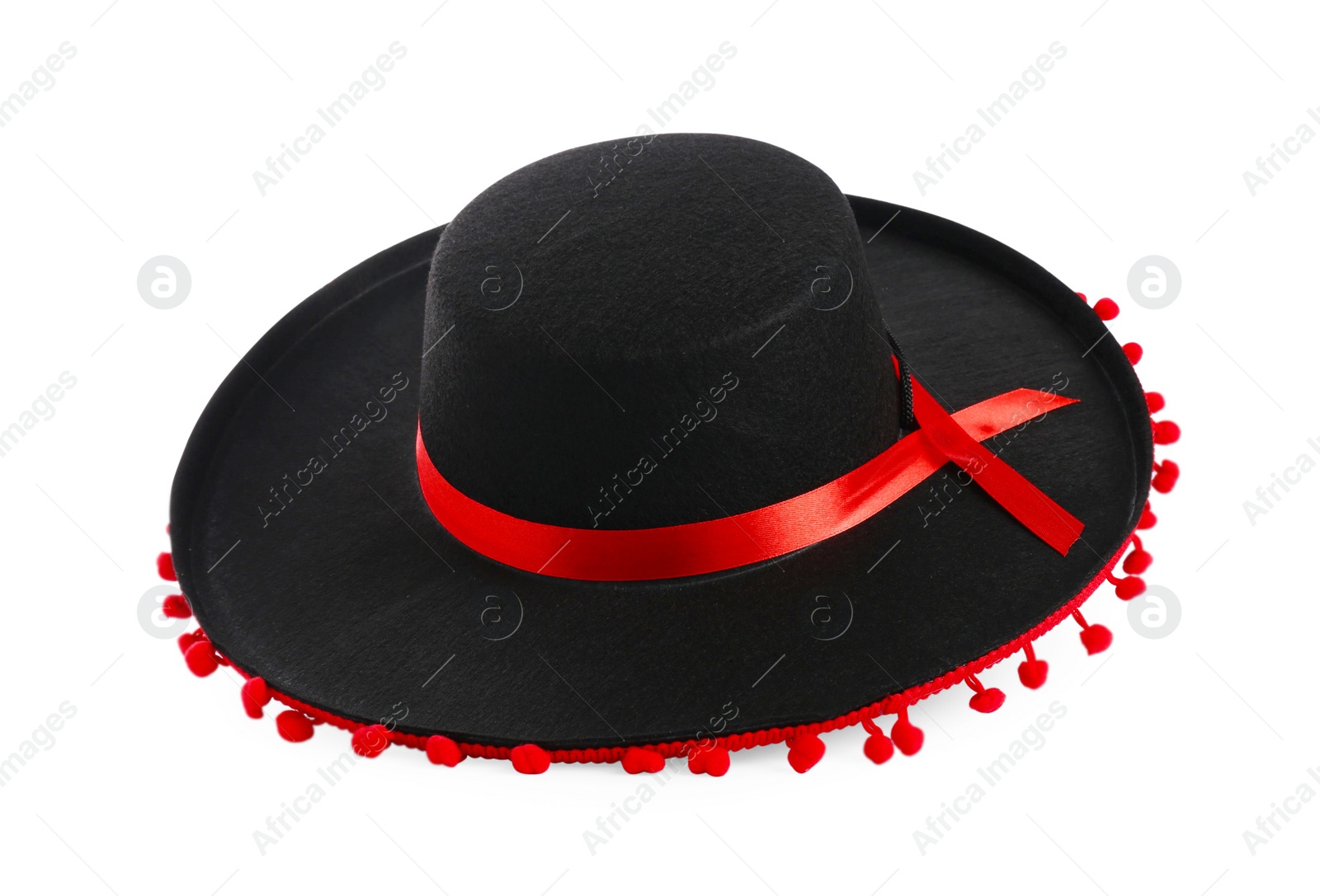 Photo of One Mexican sombrero hat isolated on white