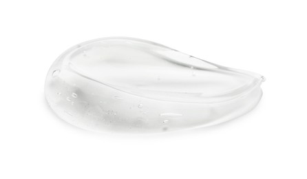 Sample of clear cosmetic gel isolated on white