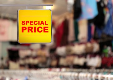 Image of Sign with text Special Price in underwear store