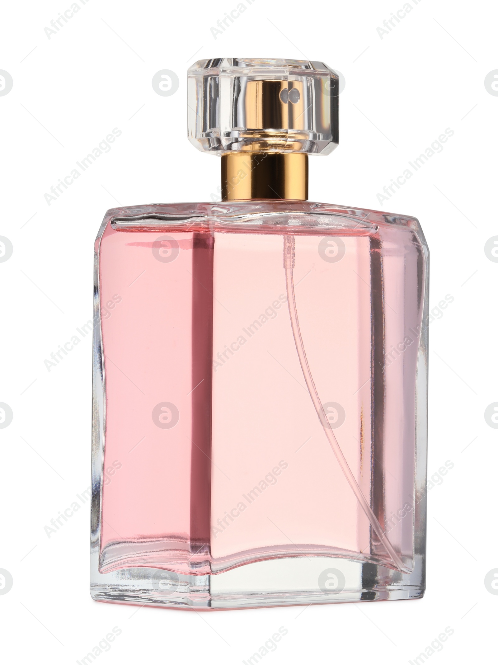 Photo of Luxury perfume in bottle isolated on white