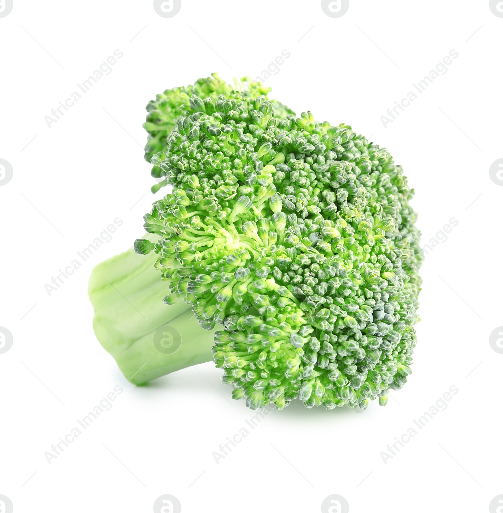 Photo of Fresh green broccoli on white background. Organic food