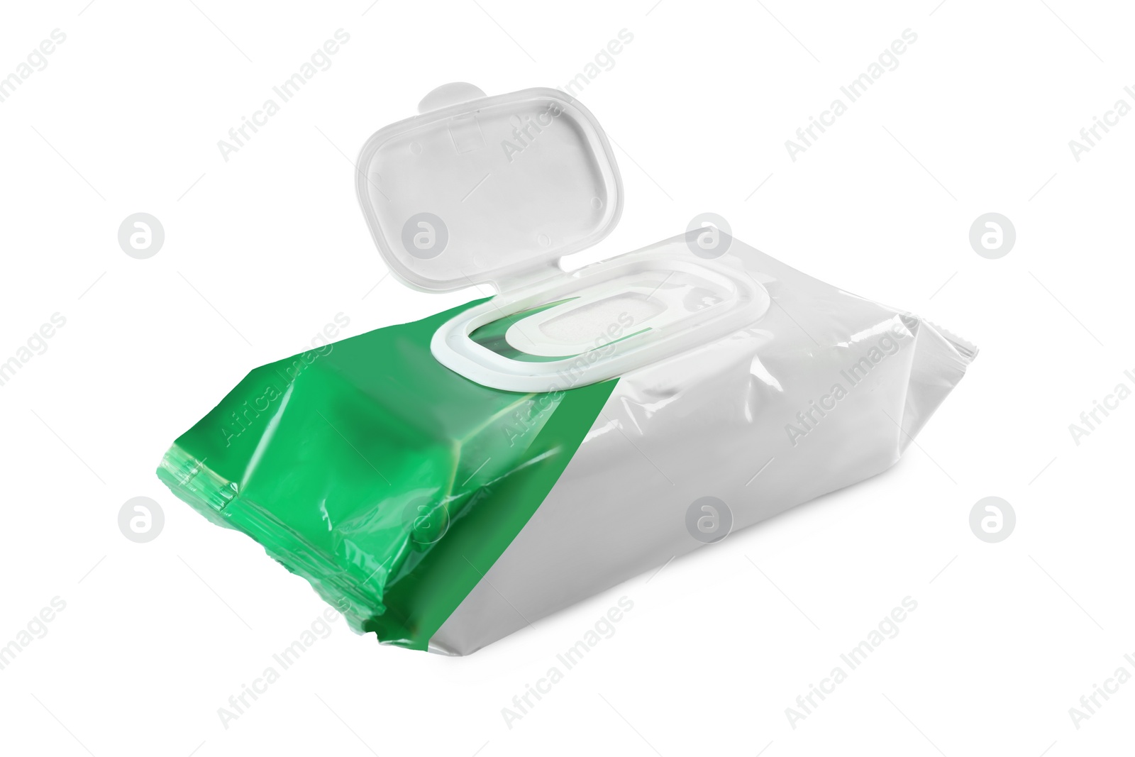 Image of Wet wipes flow pack isolated on white