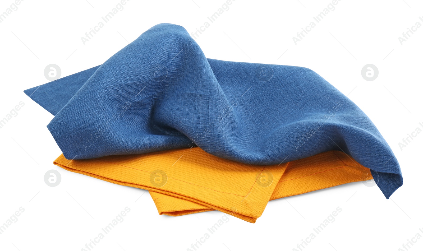 Photo of Fabric napkins for table setting isolated on white