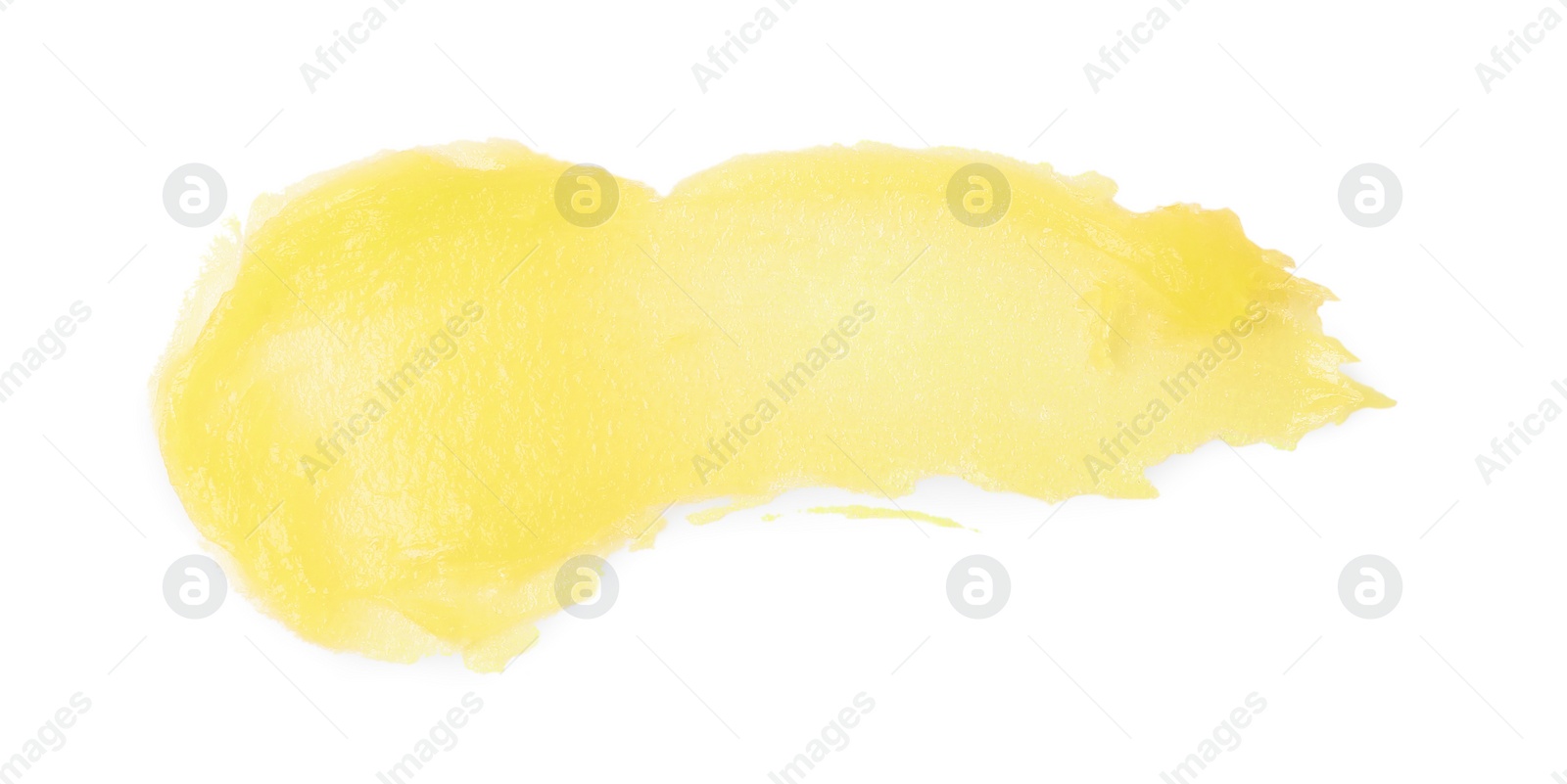 Photo of Sample of cosmetic petrolatum isolated on white, top view