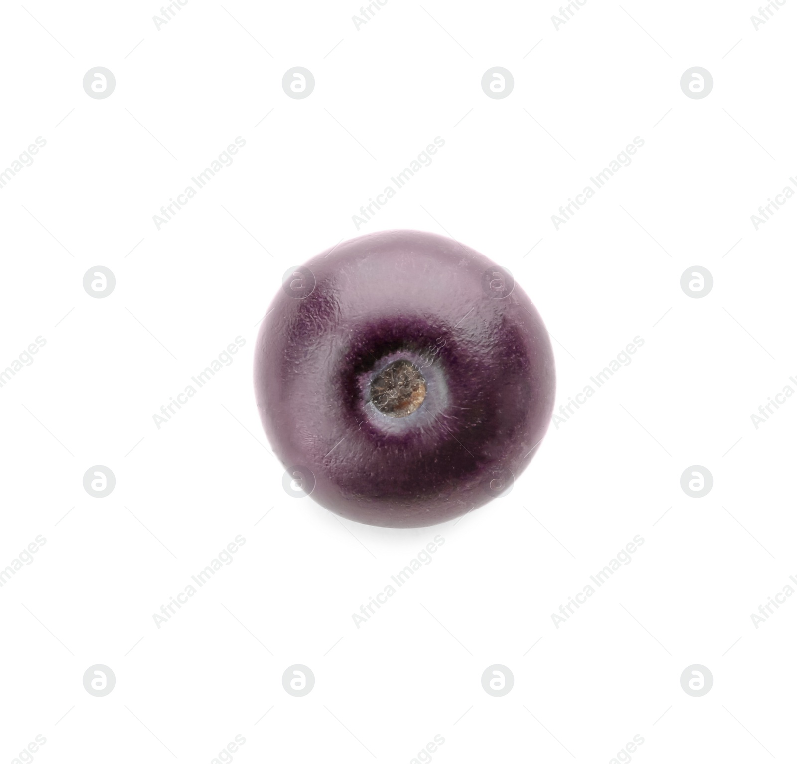 Photo of Fresh ripe acai berry isolated on white, top view